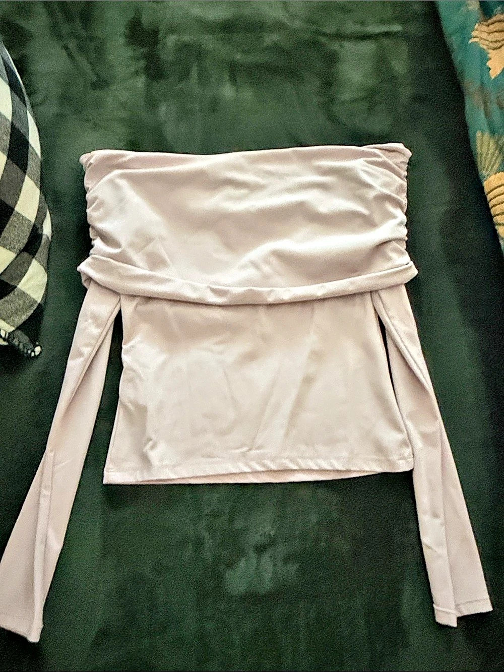 H&M Ruched Crop Top in Pink Size Small Like New